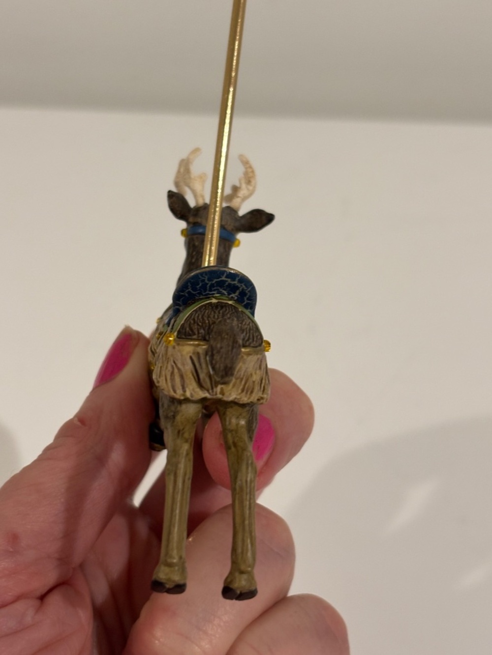 Vintage HALLMARK KEEPSAKE Prancing Reindeer Carousel Ride Christmas Ornament - Picture 9 of 12